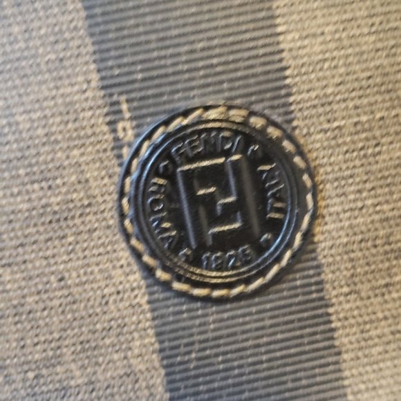 Authentic FENDI Pequin Stripe Canvas Crossbody Bag - Picture 4 of 12